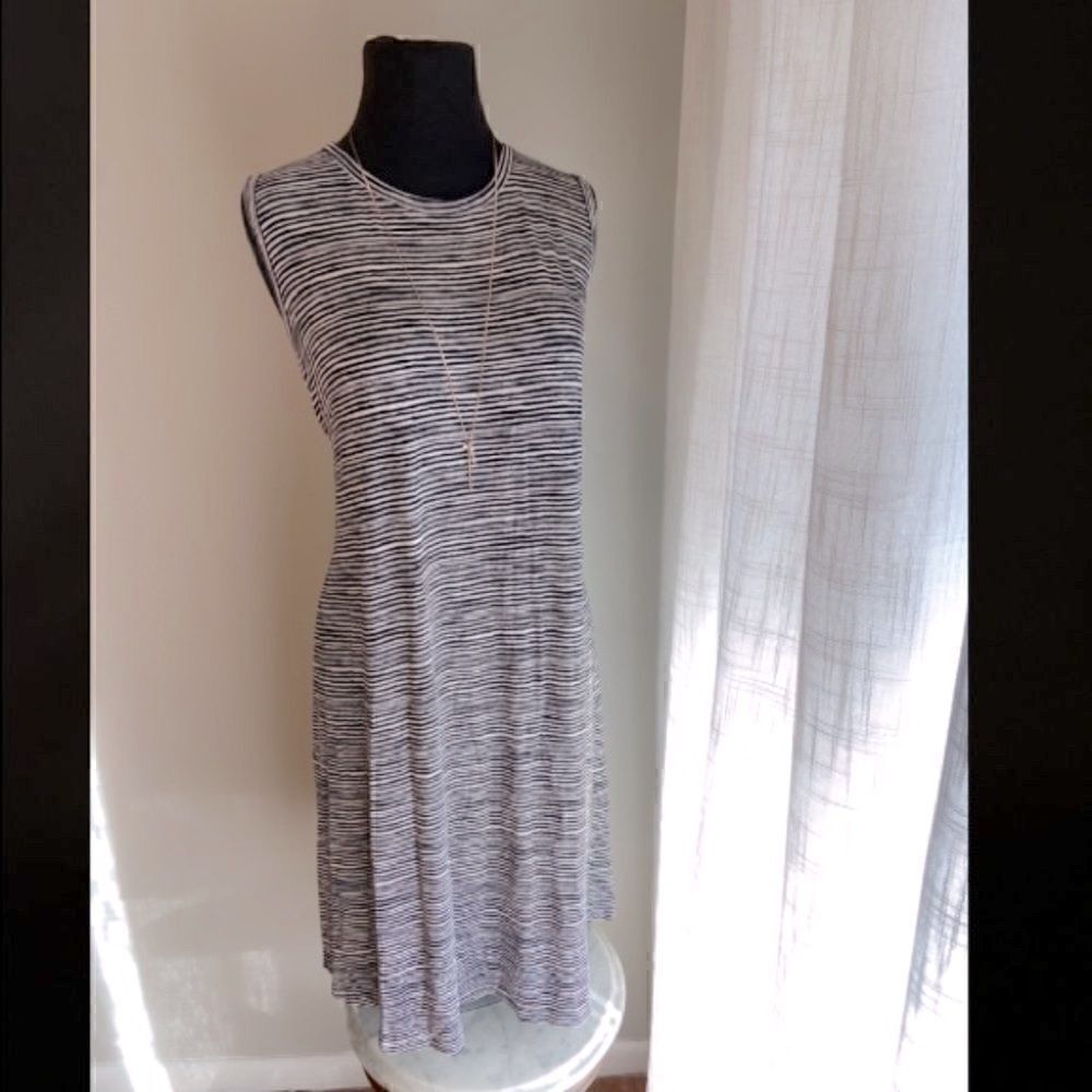 Philosophy Black & White Striped Tank Dress